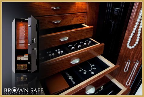 luxury jewelry safe with drawers.